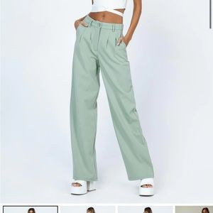 Princess Polly Archer Pant Green Size 12